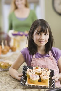Cupcake bouquets are fun crafts for kids to make.