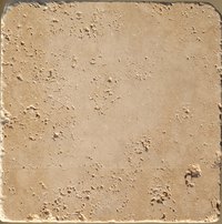 Travertine tile has a natural color that can be covered up to your preference.