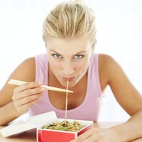Test your chopstick skills with chow mein.