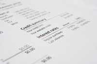 Close-up of credit summary report