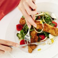 Catfish nuggets transform a salad into a meal.