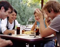 Group of friends getting lunch together.