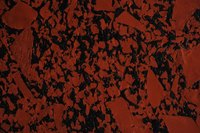 Rubber flooring is sold in a variety of colors.