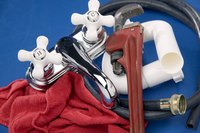 A PVC spigot is used to connect pipes to a faucet.