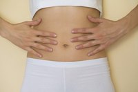 Woman holding her stomach