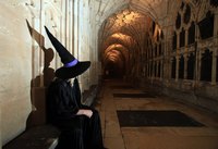 The Romanesque halls of the Gloucester Cathedral served as a backdrop in the first two Harry Potters movies.