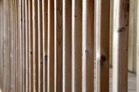 Non-bearing stud walls can be built on an angle if necessary.