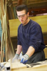 Make your own jigs for cutting wedges and shims with a table saw and scrap wood.