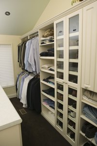 A large organized closet makes finding things much easier.