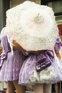 Make costume pieces with stiff lace.