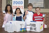 Hold a food drive at the party to benefit others.