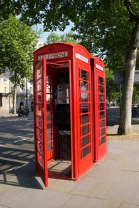 Red telephone boxes are a common sight in the UK and some former British colonies.