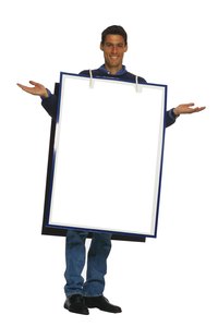 Sandwich board signs are a fun and easy way for kids to express themselves.