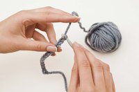 Your blanket starts with chain stitches.