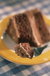 Coffee-flavored frosting pairs perfectly with chocolate cake.