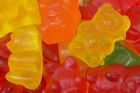 You can use jewel colored gummy bears to decorate many objects.