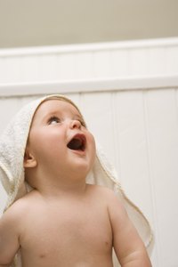 Hooded towels are easy to make for baby gifts.