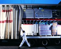 Truck loaded with cargo