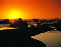 Stay for a classic Harris Beach State Park sunset in Oregon.