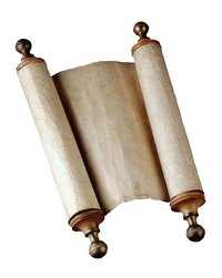 Make an ancient-looking scroll using craft supplies.