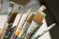 Add a water-based enamal to your stamp's design.