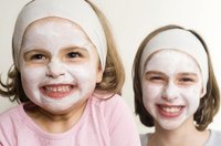 Facials are a fun spa-party activity for girls.