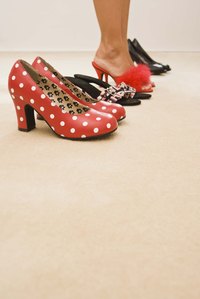 Select a solid high heel, or pump style, for this project.