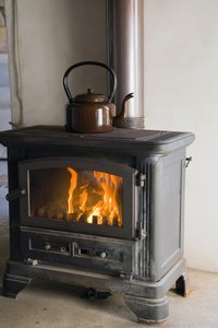 A vertical stovepipe should be at least 18 inches from an unprotected wall.