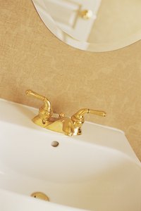 Repaint a gold faucet for a new look.