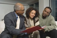 A married couple consults with a life insurance salesman