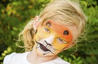 Well-applied body paint elimates the need for a mask for costume events.