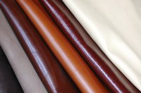 Close-up of deerskin leather fabric.