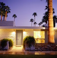 Exterior lights provide both function and design appeal.