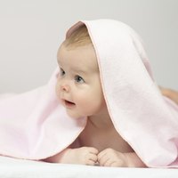 A crocheted edge on a receiving blanket adds a finished look.