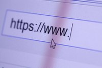 A web page address being entered on web browser.