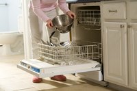 Sometimes the dishwasher gets tiled into place when the floor is replaced.