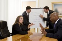 Business people in an office are having a meeting.