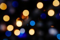 Globe light strings provide soft, festive lighting.