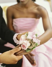 Wrist corsages are worn by women during special occasions.