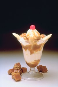Caramel is often used as a topping on ice cream.