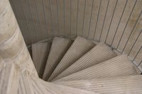 Spiral staircases consume less floor space.