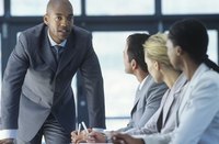 Man leading a marketing meeting.