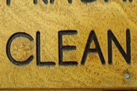 A wooden sign