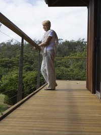 Balcony rails must sit at a certain height to meet code.