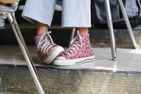 Rubber-soled sneakers are a favorite for high school baseketball teams.