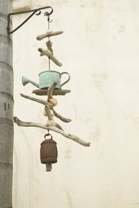 Use recycled objects to make a unique wind chime.