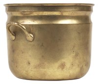 Brass pots require regular polishing to keep them shiny.
