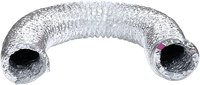 A hose is part of an insulation-blowing machine.