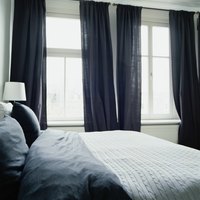 Back tab curtains have a clean, uncluttered look.