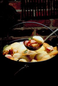 Flour effectively thickens stew to restore its texture.
